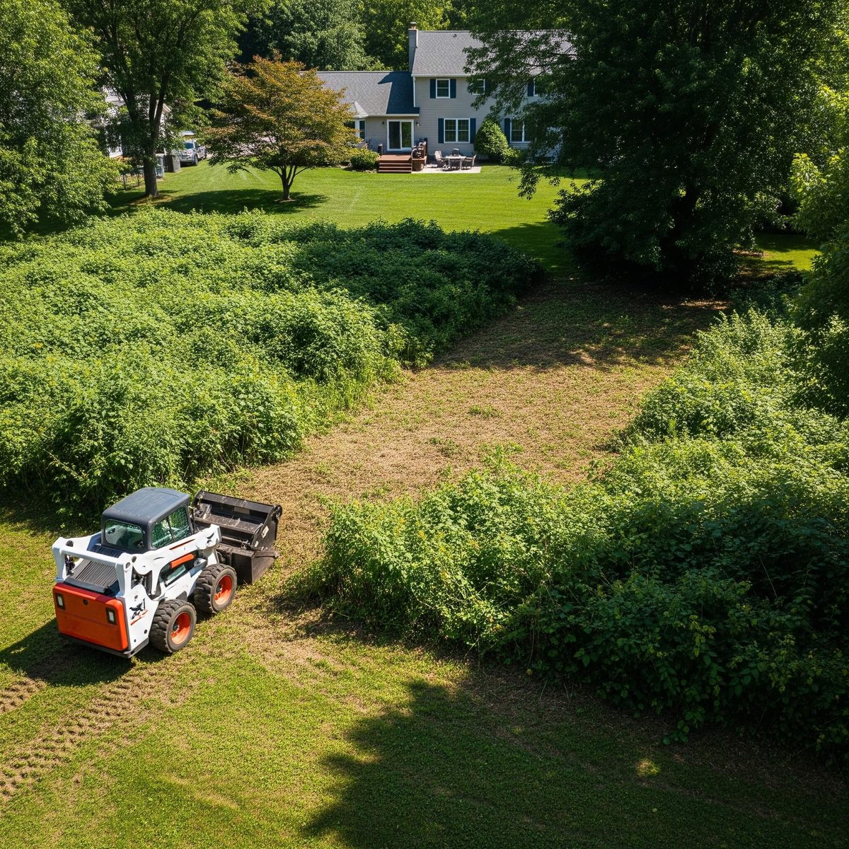 Trail creation and mulching in Huntersville NC