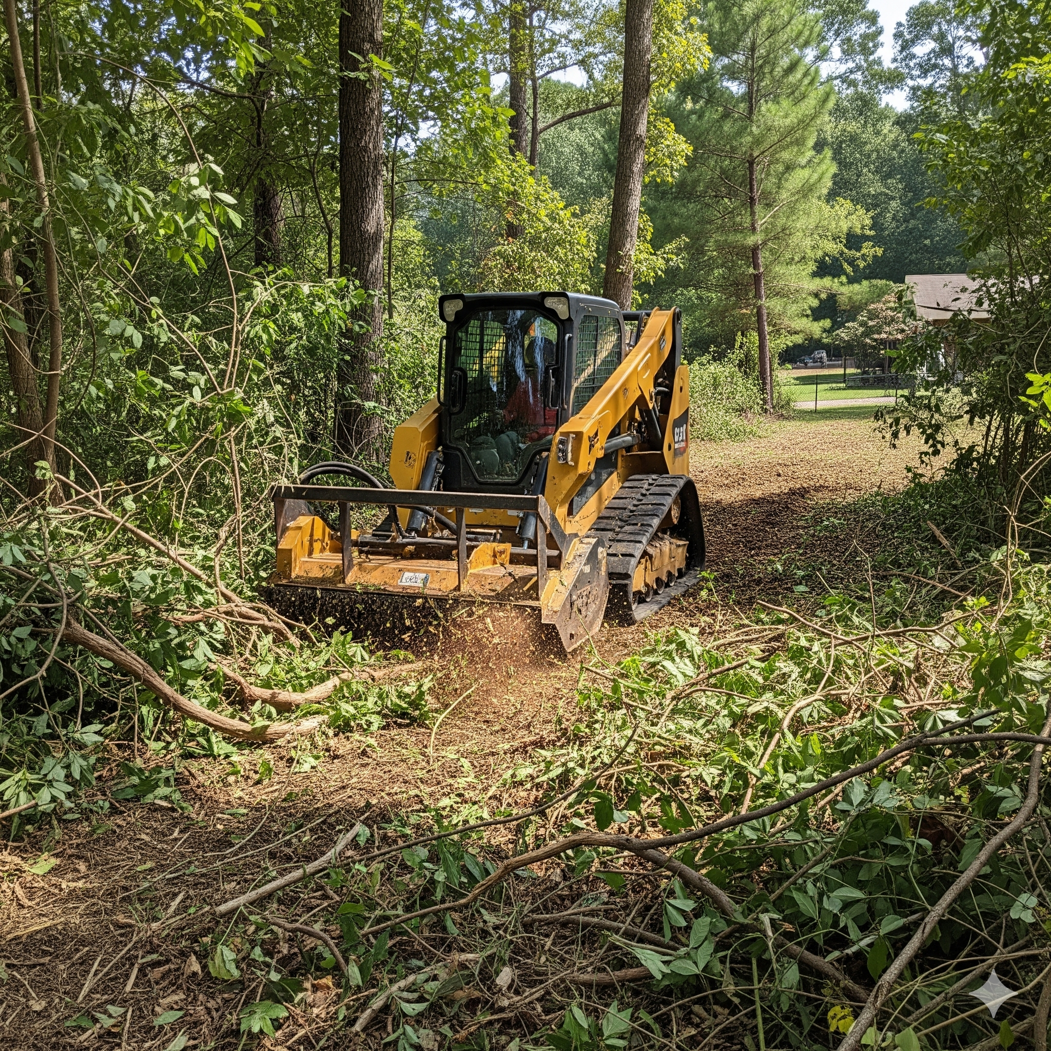 Skid steer brush clearing equipment in Mooresville NC