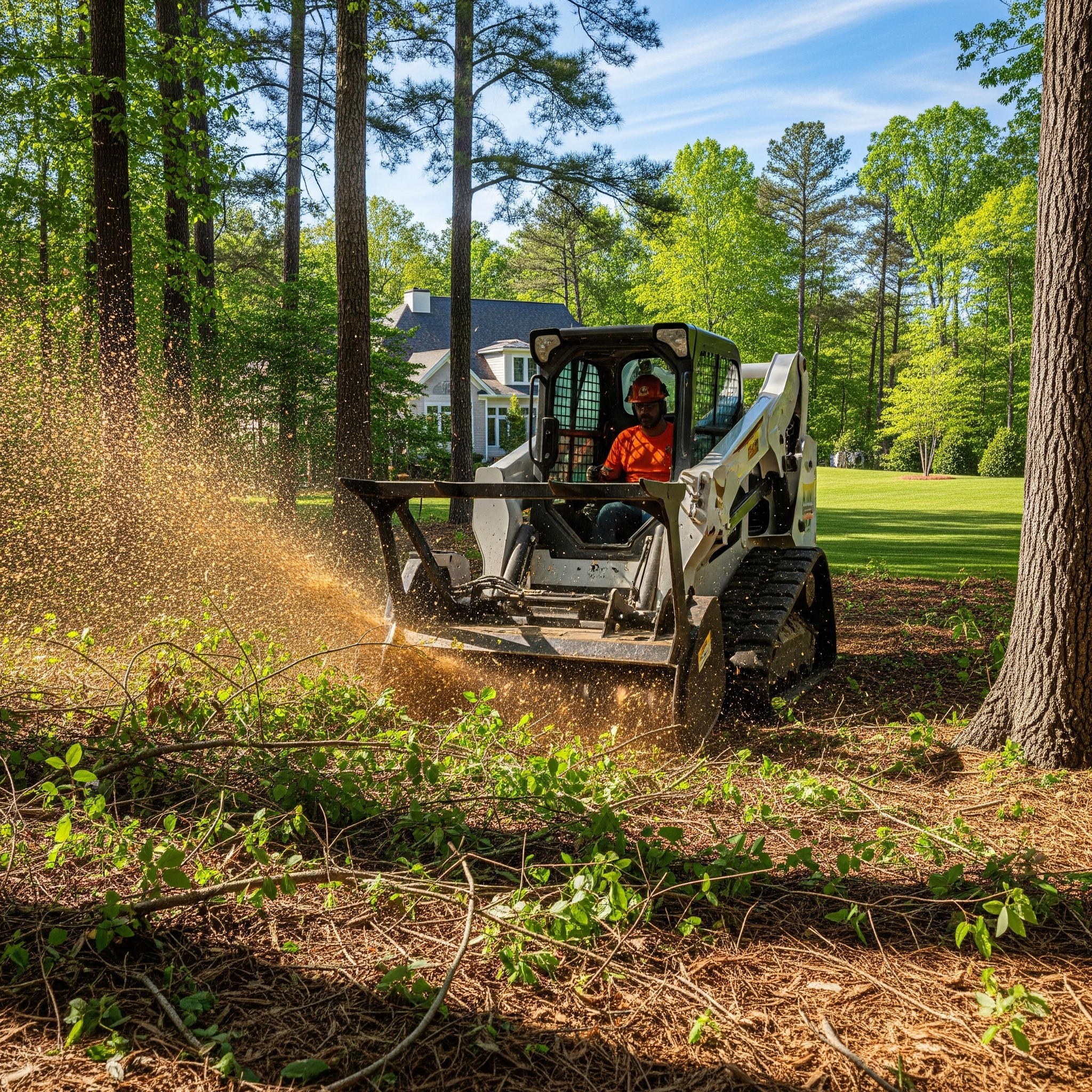 Forestry mulching acreage clearing in Cornelius NC