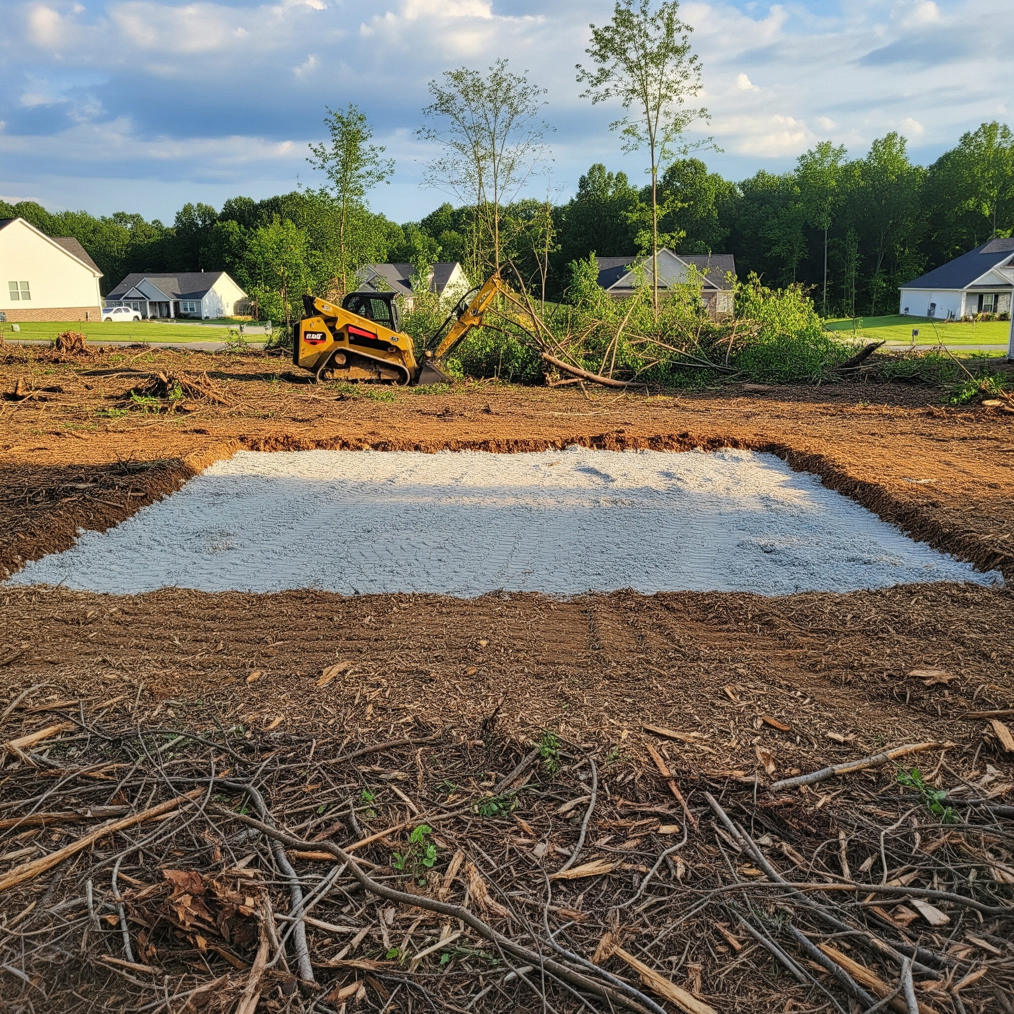 Lot clearing for construction prep in Mooresville NC