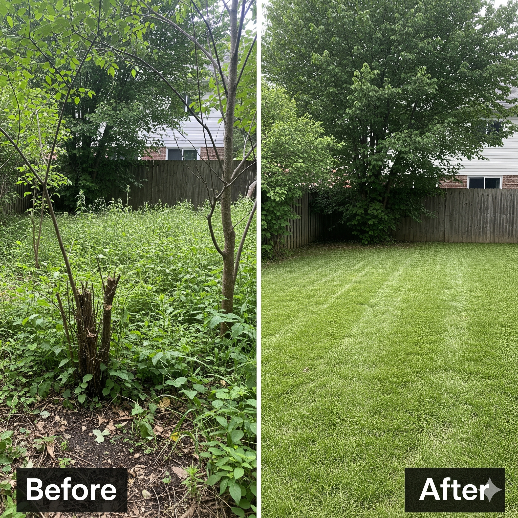 Residential acreage cleanup in Huntersville NC