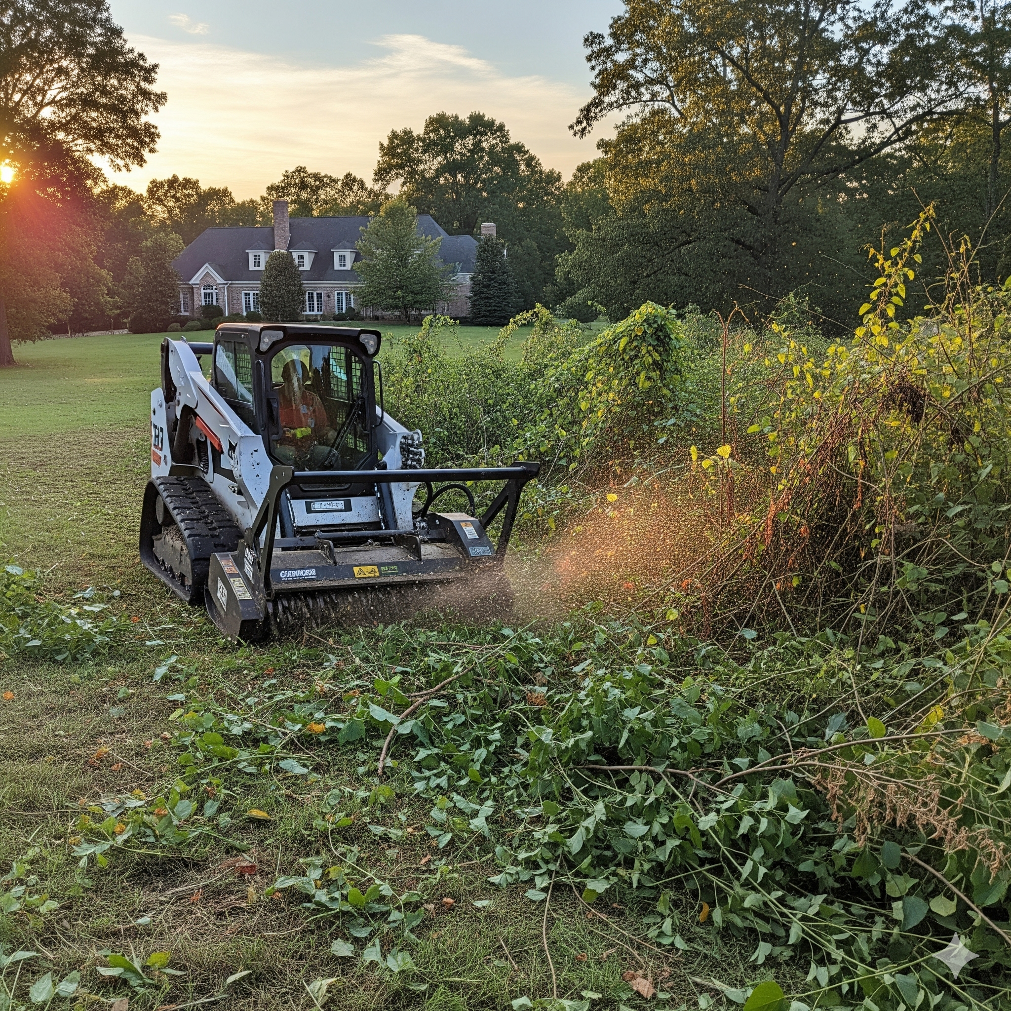 Skid steer brush clearing equipment in Huntersville NC